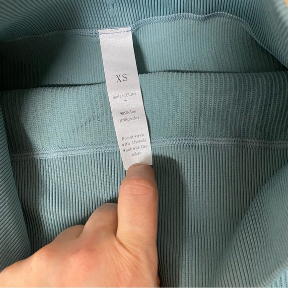 NEW Women Medium Oxidized Green Leggings High Rise Size XS - Picture 7 of 7